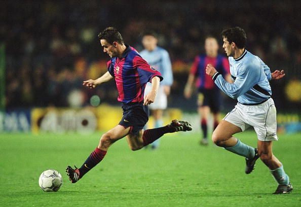 Marc Overmars was Barcelona's record purchase at the time